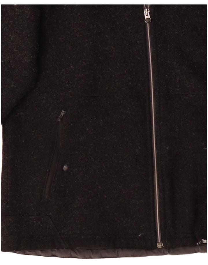 THE NORTH FACE Herren-Strickjacke mit Kapuze, UK 40, große graue Wolle