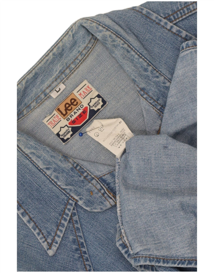Lee Herren-Jeanshemd, groß, aus blauer Baumwolle