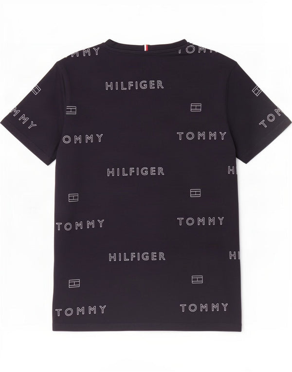 Tommy Hilfiger Grafik-T-Shirt für Jungen, 15–16 Jahre, marineblaue Baumwolle