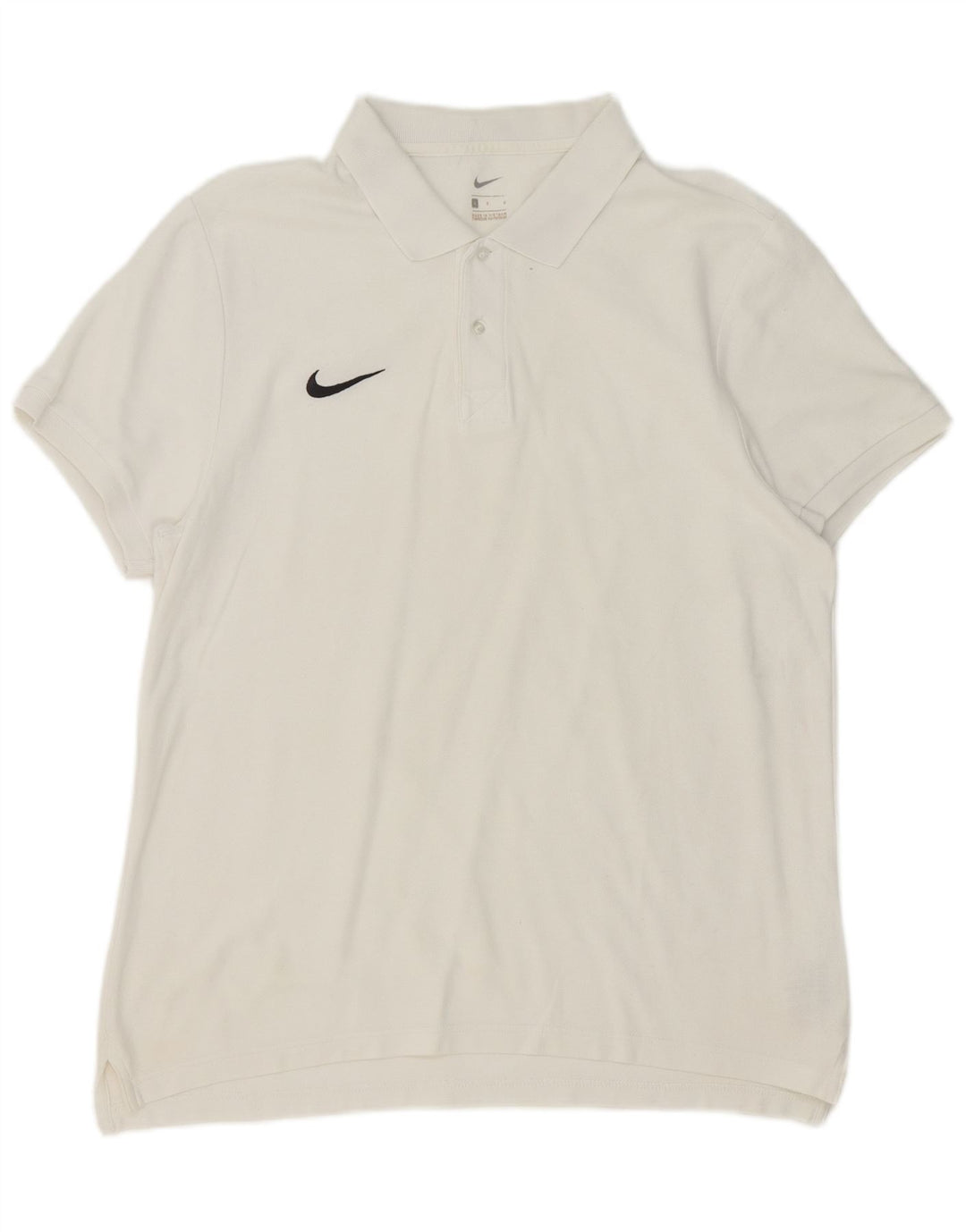 Nike Herren-Poloshirt, groß, weiße Baumwolle