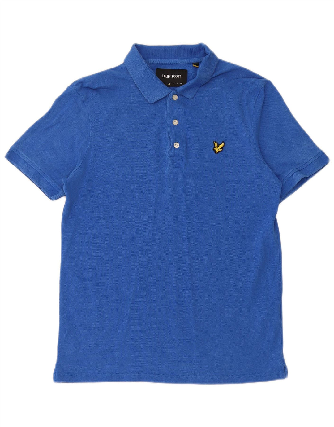 LYLE & SCOTT Herren-Poloshirt aus mittelblauer Baumwolle