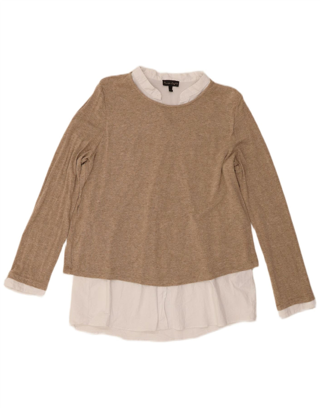 Phase Eight Damen Tunika-Oberteil UK 16 Large Braune Colourblock-Viskose