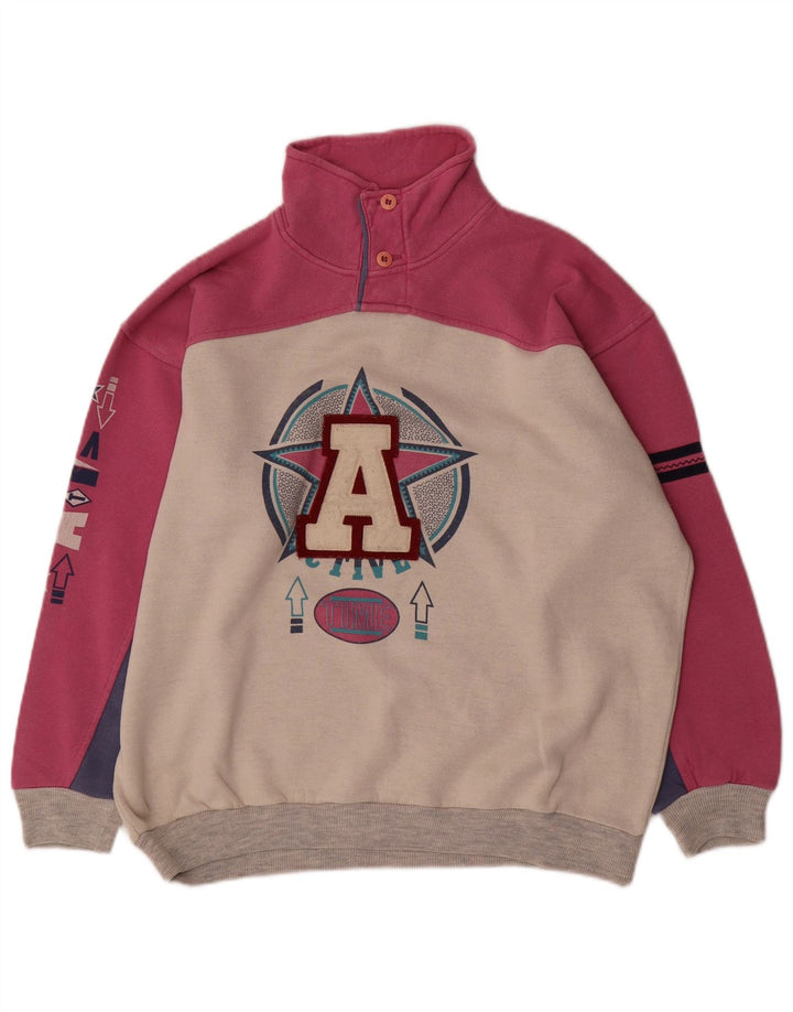 United Herren-Sweatshirt mit Grafik, Mittelgroß, gebrochenes Weiß, Farbblock