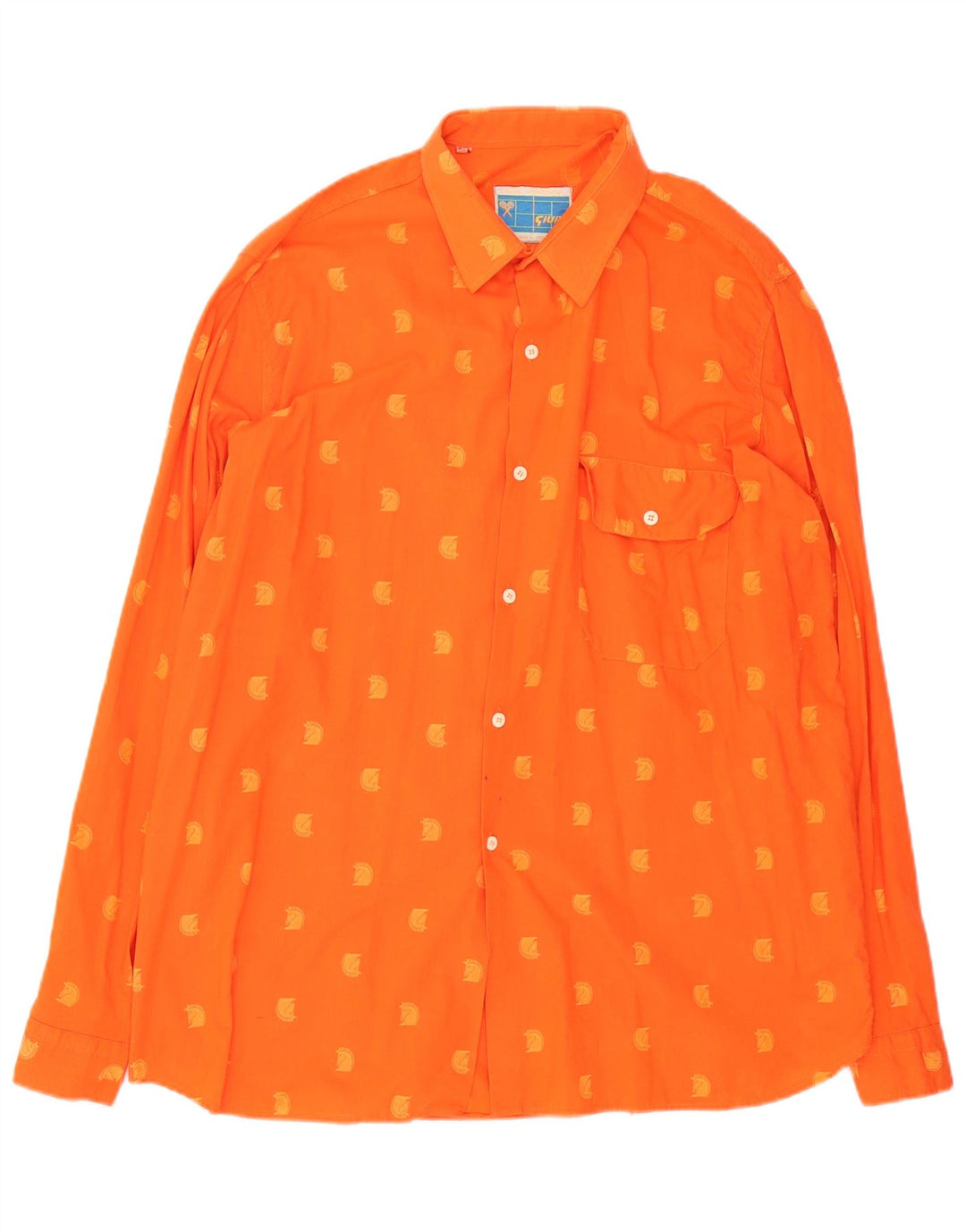 Vintage Herrenhemd XL Orange gefleckt