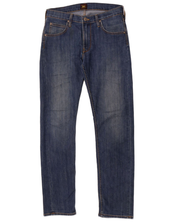 Lee Herren Daren Zip Fly Slim Jeans W30 L32 Blaue Baumwolle