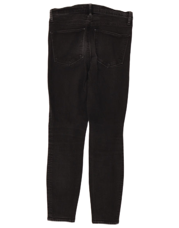 Gap Damen Super High Rise Skinny Jeans W28 L26 Schwarze Baumwolle