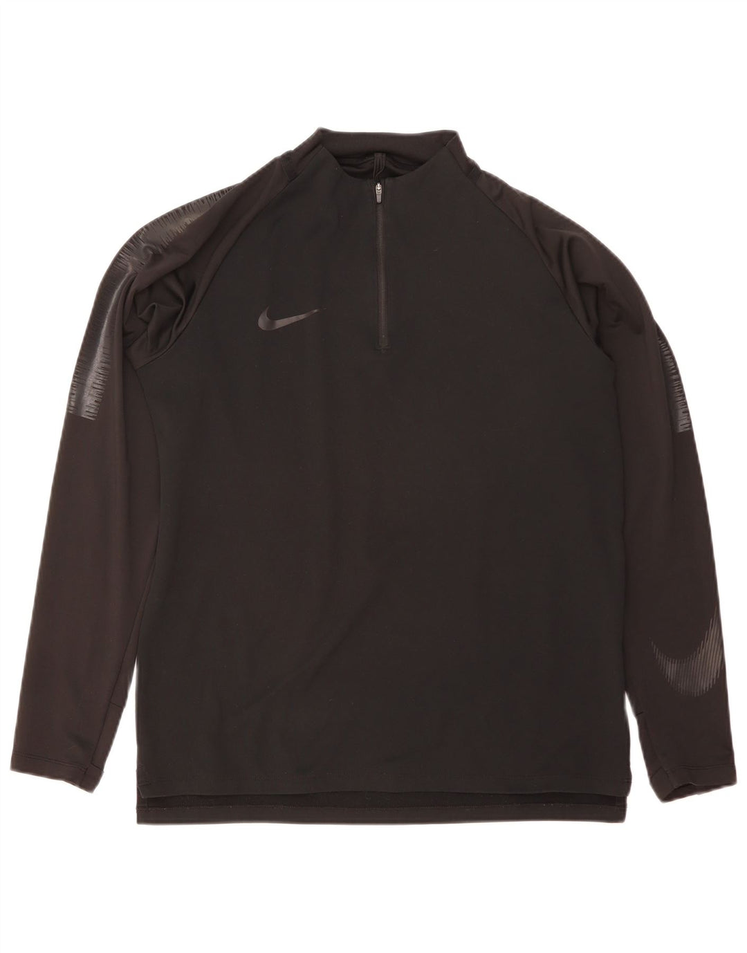 Nike Herren Dri Fit Graphic Pullover-Trainingsanzug-Oberteil, Mittelschwarz, Farbblock