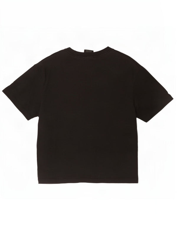 Nike Womens Graphic T-Shirt Top UK 14 Mittelschwarze Baumwolle