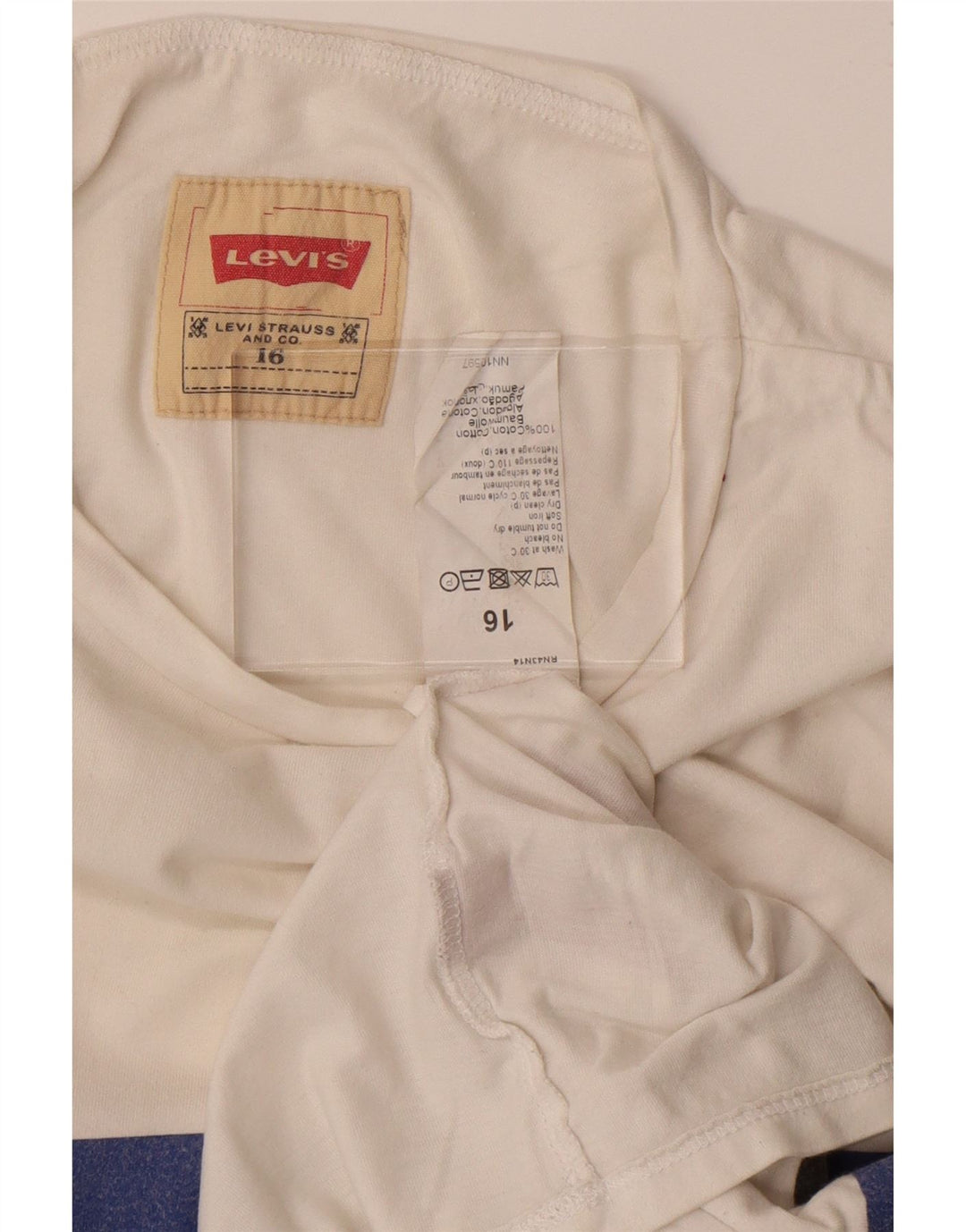 Levi's Jungen-T-Shirt mit Grafik, 15–16 Jahre, weiße Baumwolle