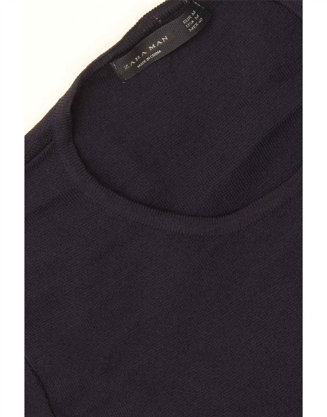 Zara Herren-Pullover mit Rundhalsausschnitt, mittelgroß, Marineblau