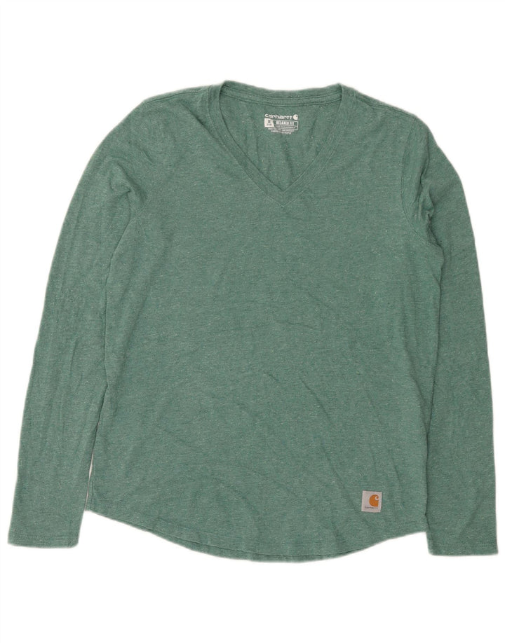 Carhartt Womens Relaxed Fit Top Langarm US 8/10 Mittelgrün meliert