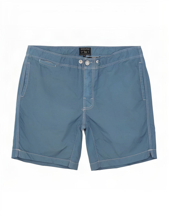 Woolrich Herren-Badeshorts, groß, aus blauem Nylon