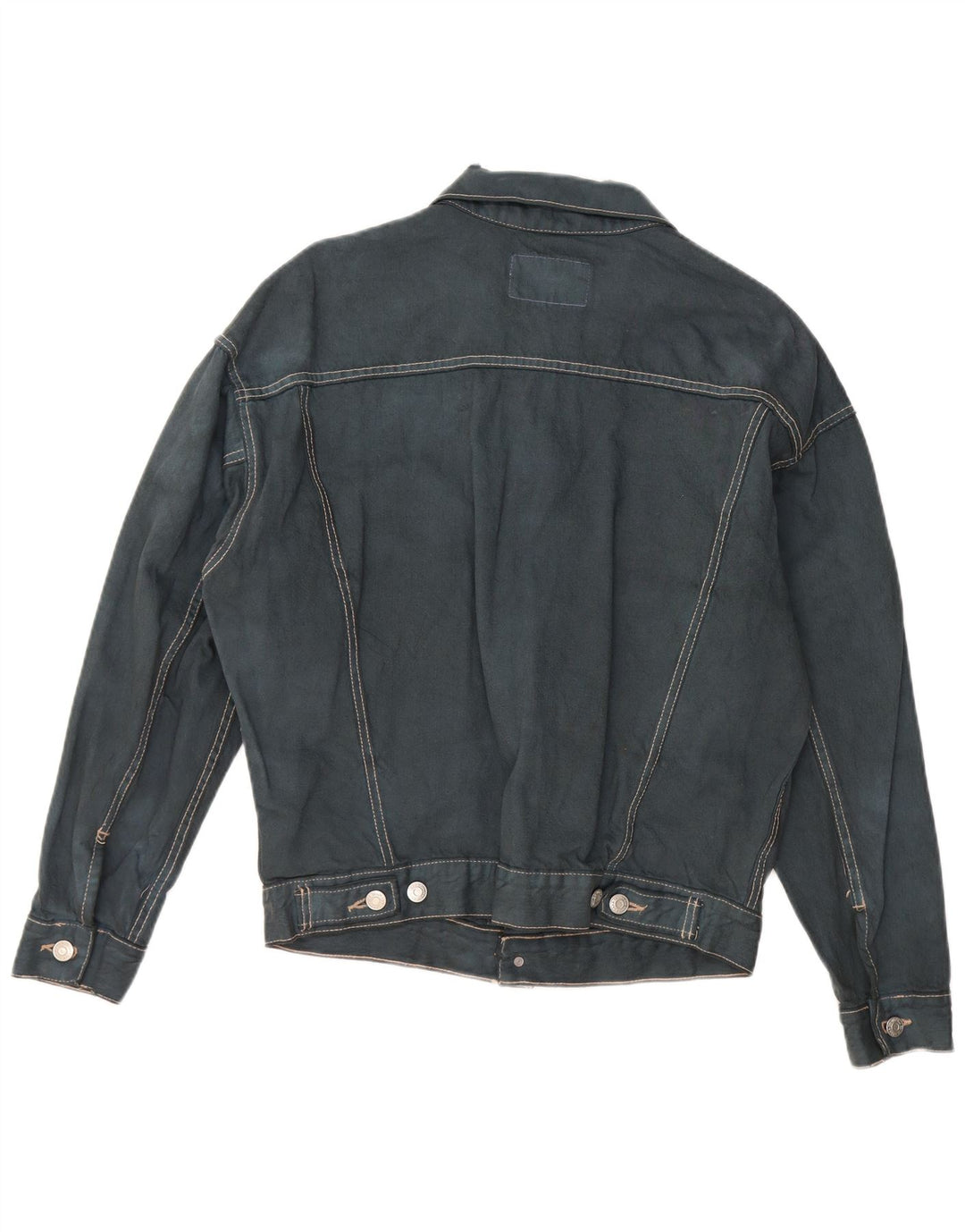 ZARA Herren Jeansjacke UK 38 Mittelmarineblaue Baumwolle