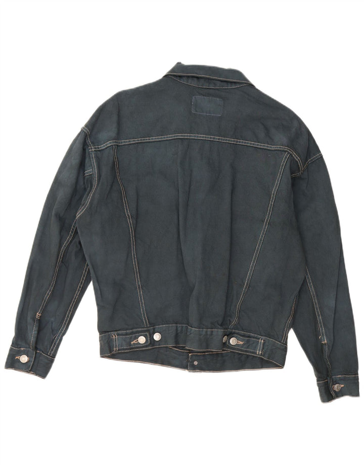 ZARA Herren Jeansjacke UK 38 Mittelmarineblaue Baumwolle