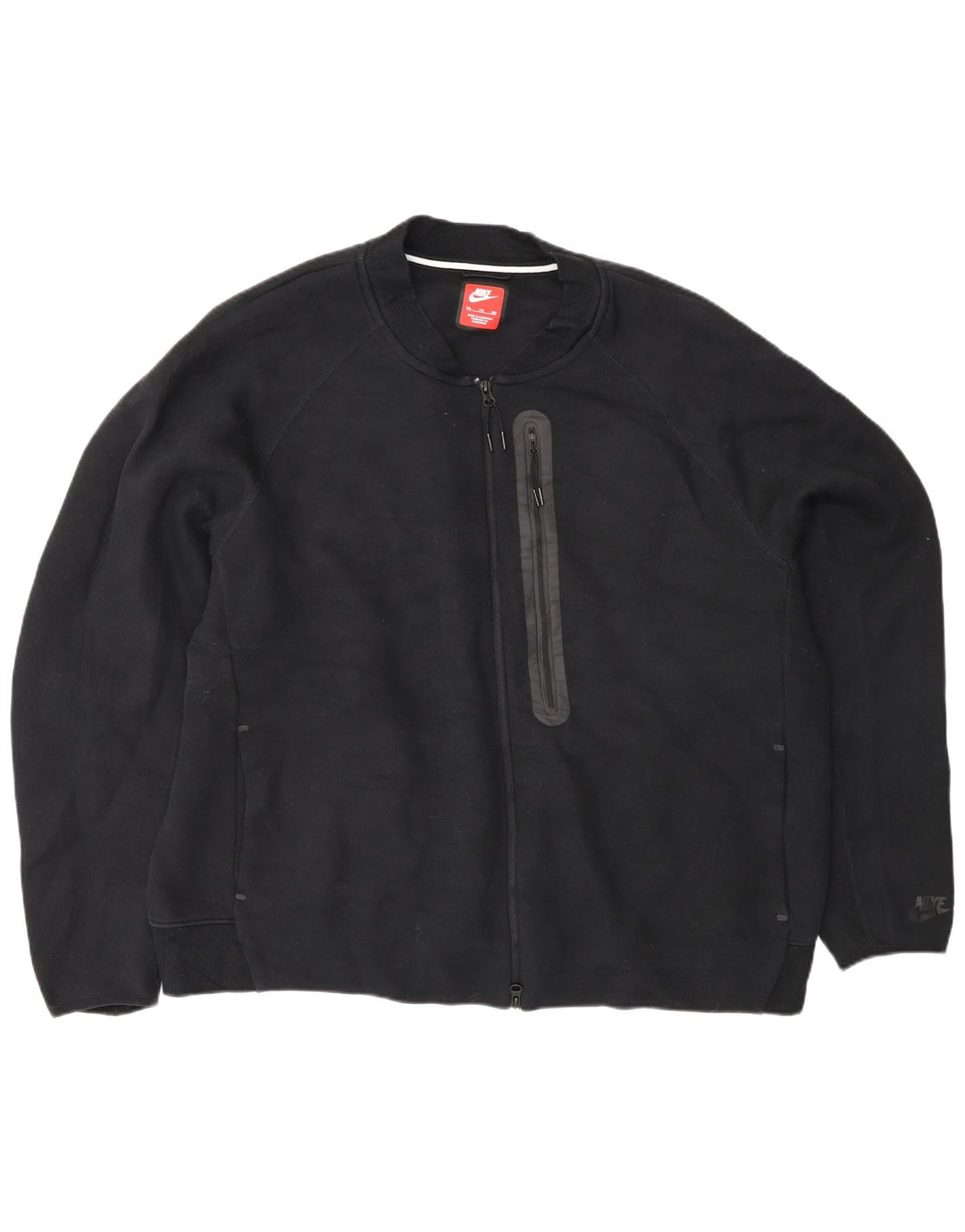 Nike Herren-Trainingsanzug-Top-Jacke 2XL aus schwarzer Baumwolle