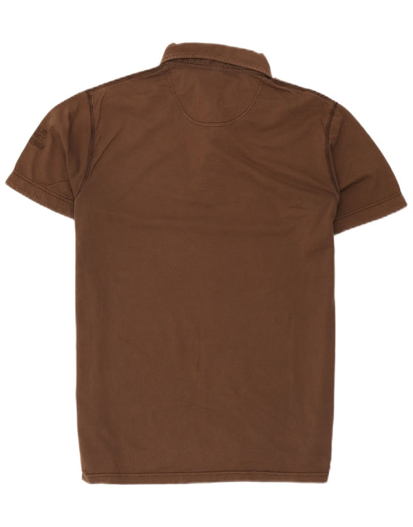 Napapijri Herren-Poloshirt, große braune Baumwolle