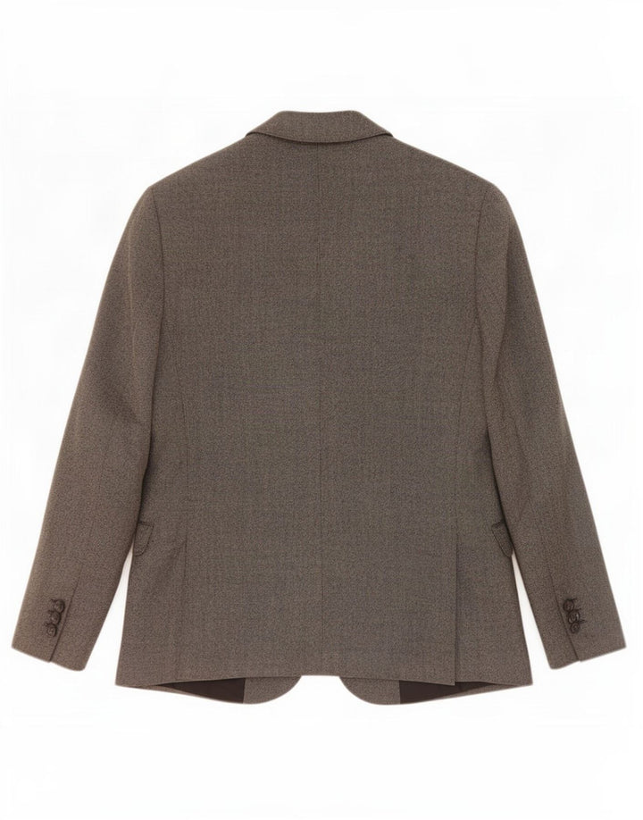 Marks & Spencer Herren-Blazer mit 2 Knöpfen, schmale Passform, UK 42, große graue Wolle