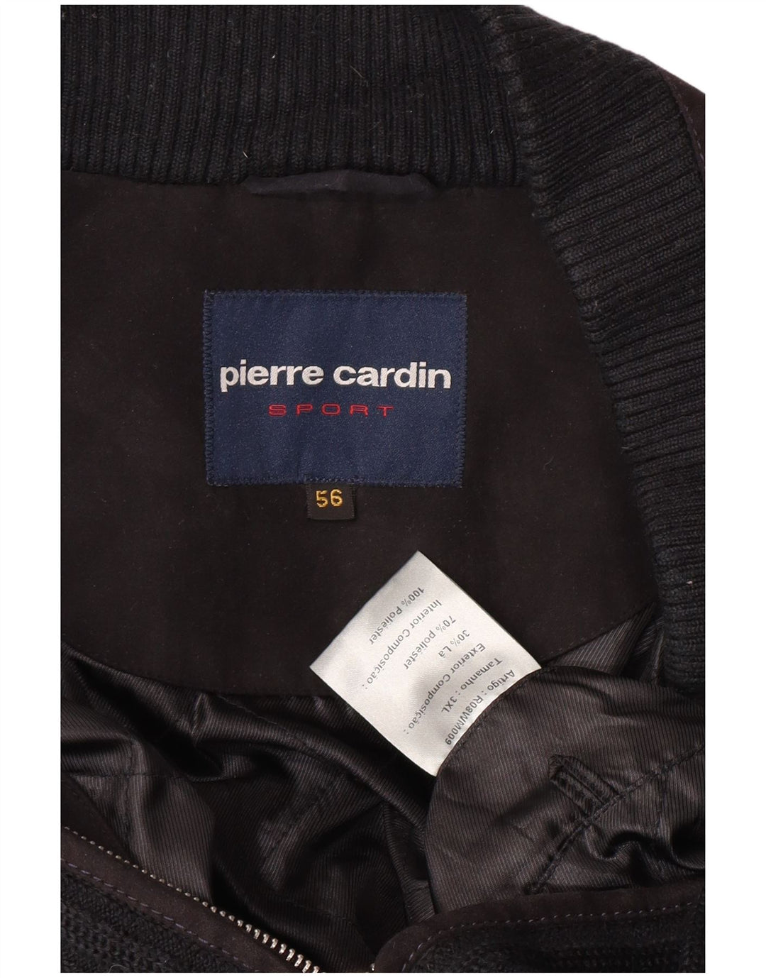 Pierre Cardin Herren Strickjacke IT 56 XL Schwarz Polyester