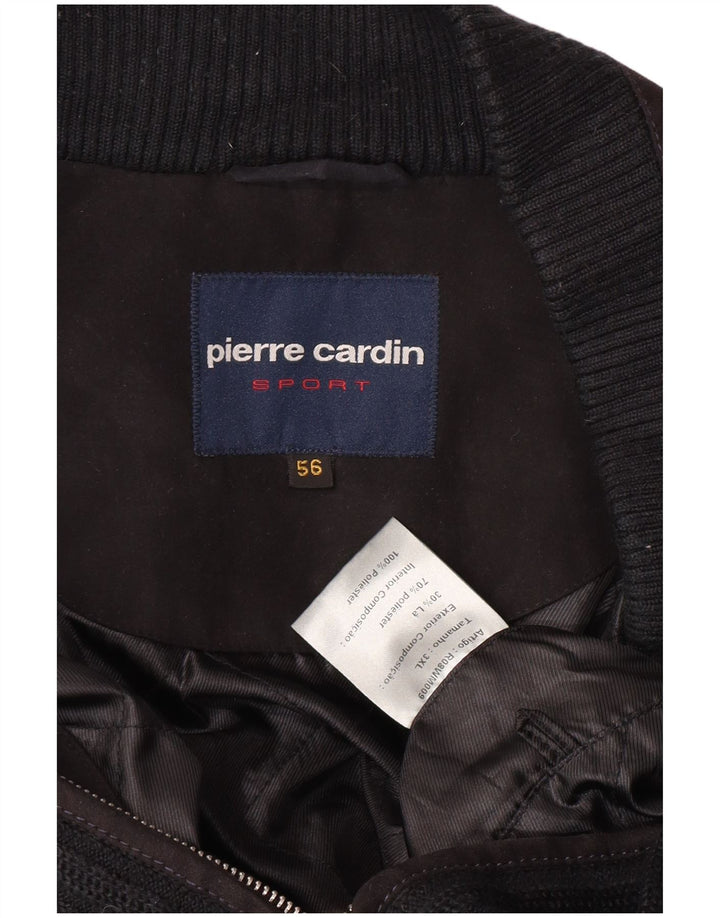 Pierre Cardin Herren Strickjacke IT 56 XL Schwarz Polyester