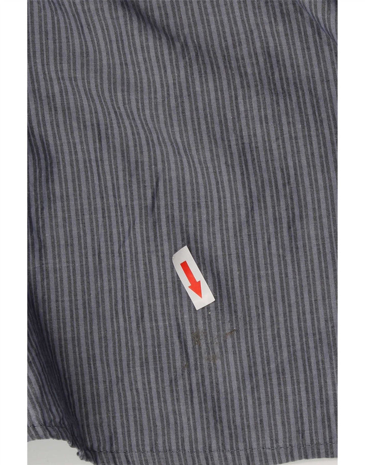 Wrangler Herrenhemd XL blau gestreift aus Baumwolle