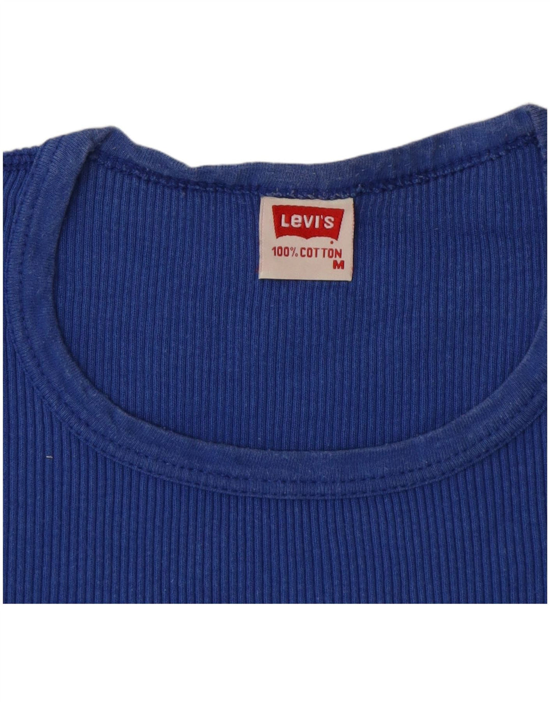 LEVI'S Damen T-Shirt Top UK 12 Mittelblaue Baumwolle