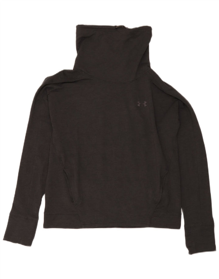 Under Armour Damen-Sweatshirt-Pullover UK 14 Mittelschwarzes Polyester