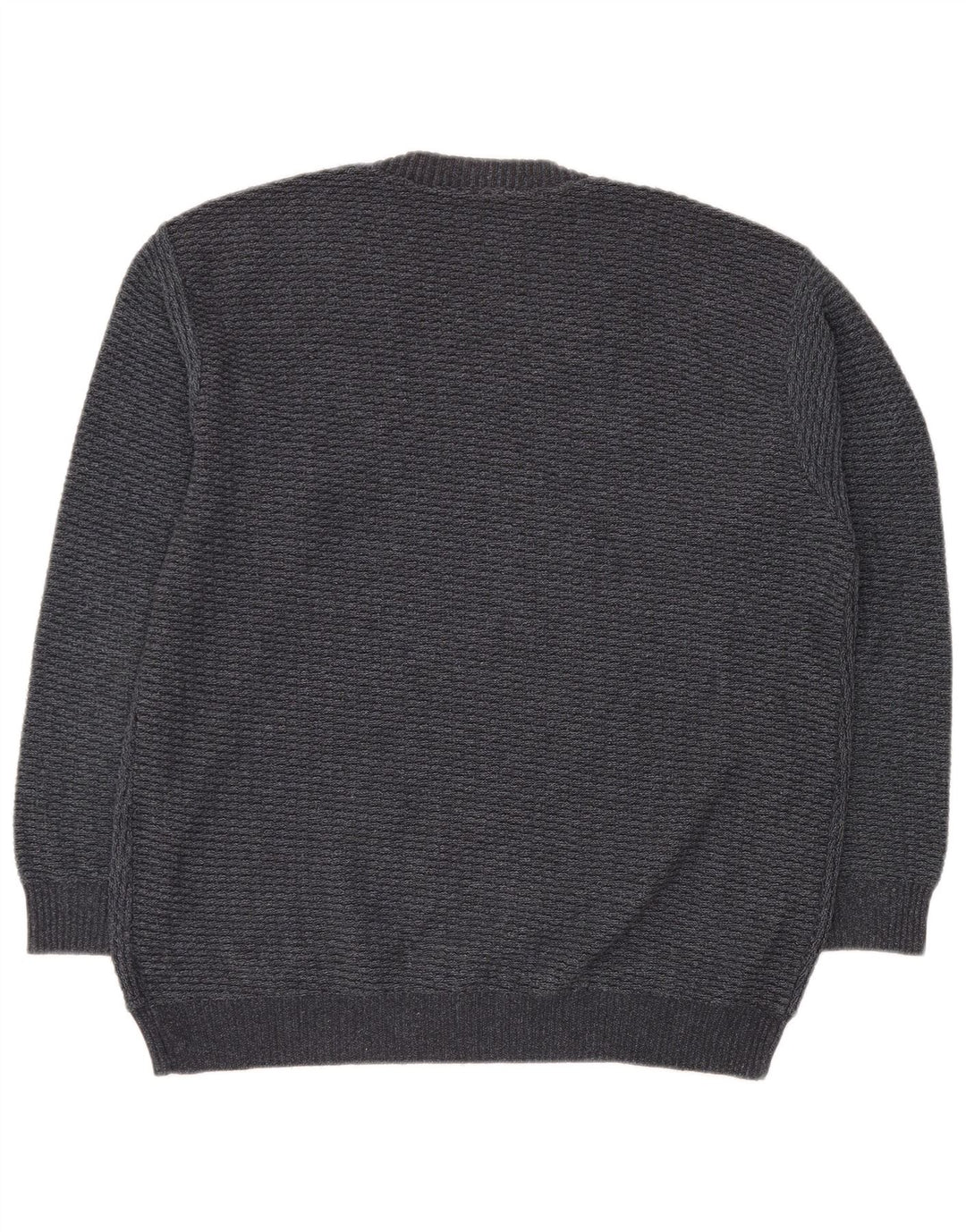 VINTAGE Herren Pullover mit V-Ausschnitt IT 50 Mittelgrau Geometrisch