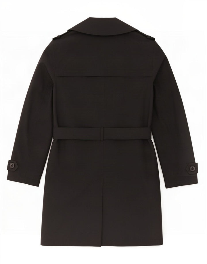 Marks & Spencer Damen Trenchcoat UK 12 Medium Schwarz Polyester
