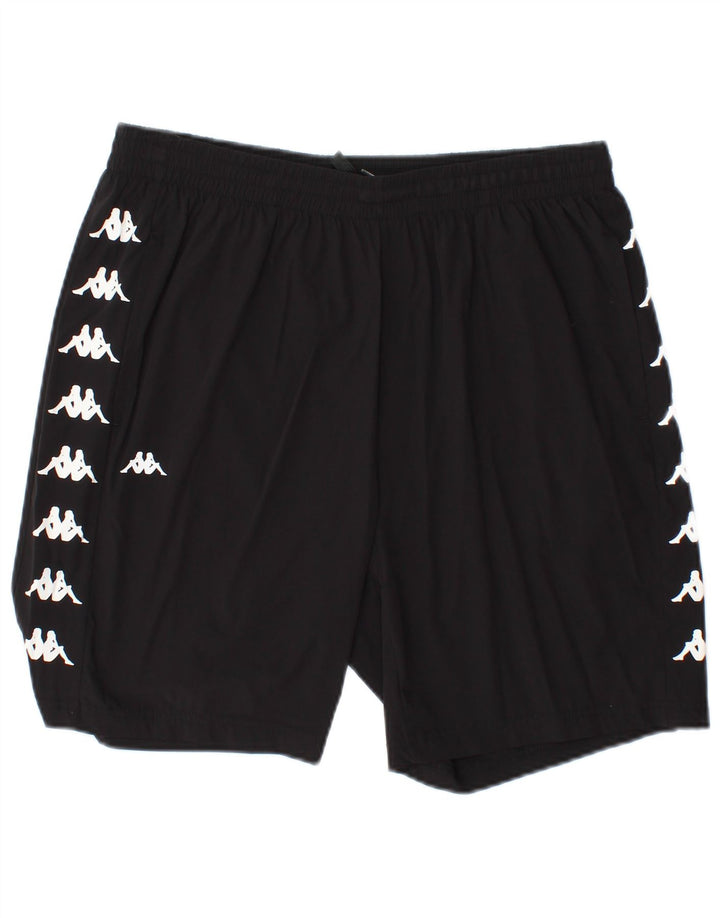 KAPPA Herren Graphic Sport Shorts Large Schwarz Polyester