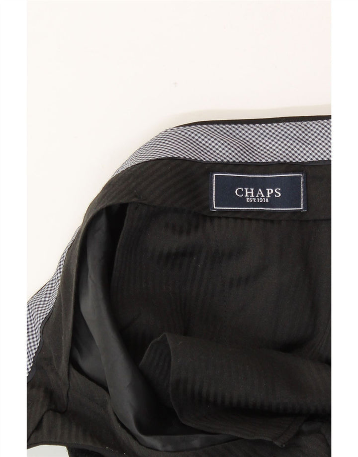 CHAPS Herren-Anzughose, gerade, W40, L31, Schwarz