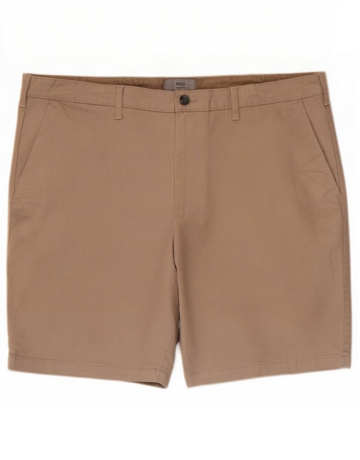 Marks & Spencer Herren Chinoshorts W40 XL Beige Baumwolle