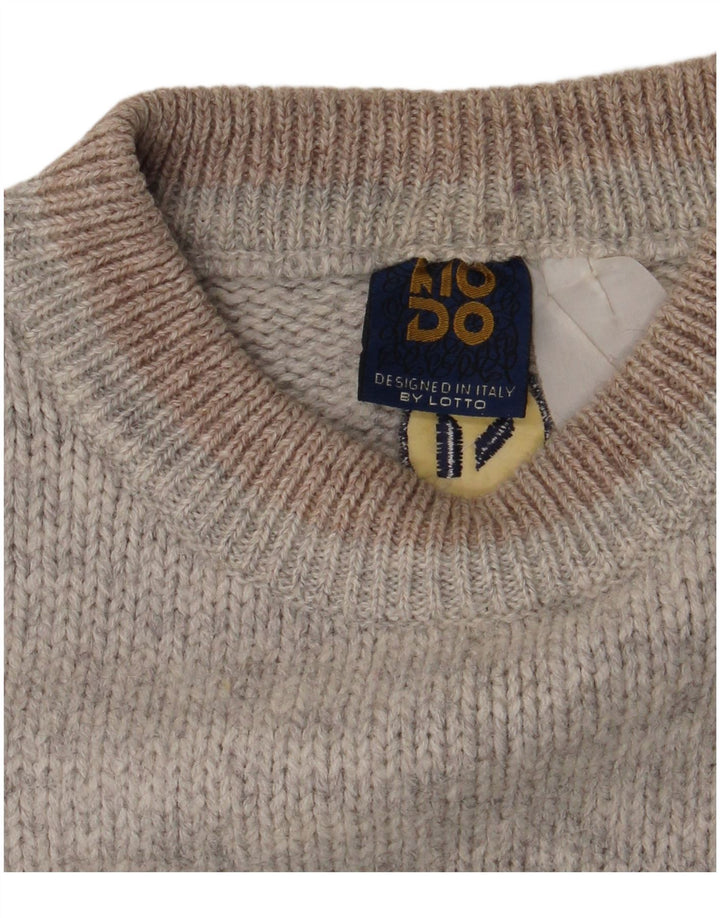Lotto Herren-Pullover mit Rundhalsausschnitt, Größe L, Grau Argyle/Diamant