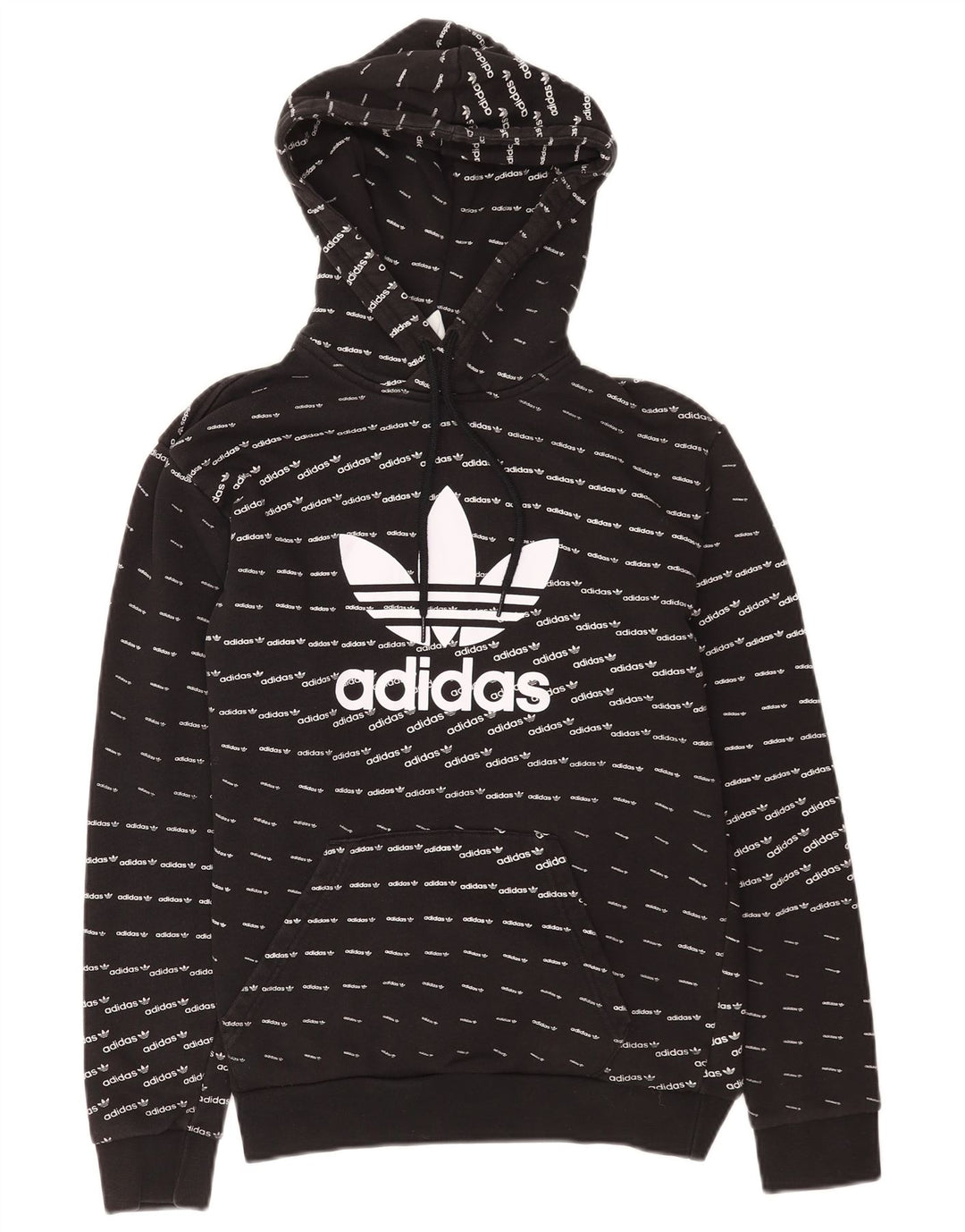 Adidas Herren Graphic Hoodie Pullover Small Schwarz Baumwolle