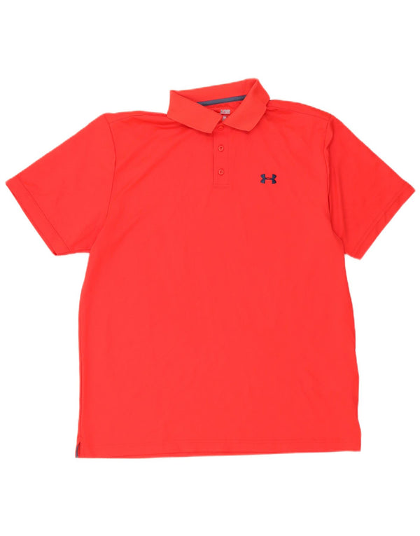 Under Armour Herren Heat Gear Poloshirt XL Rot Polyester