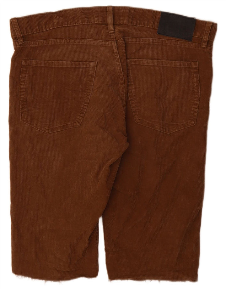 Marks & Spencer Herren Slim Cordshorts W36 Large Braun