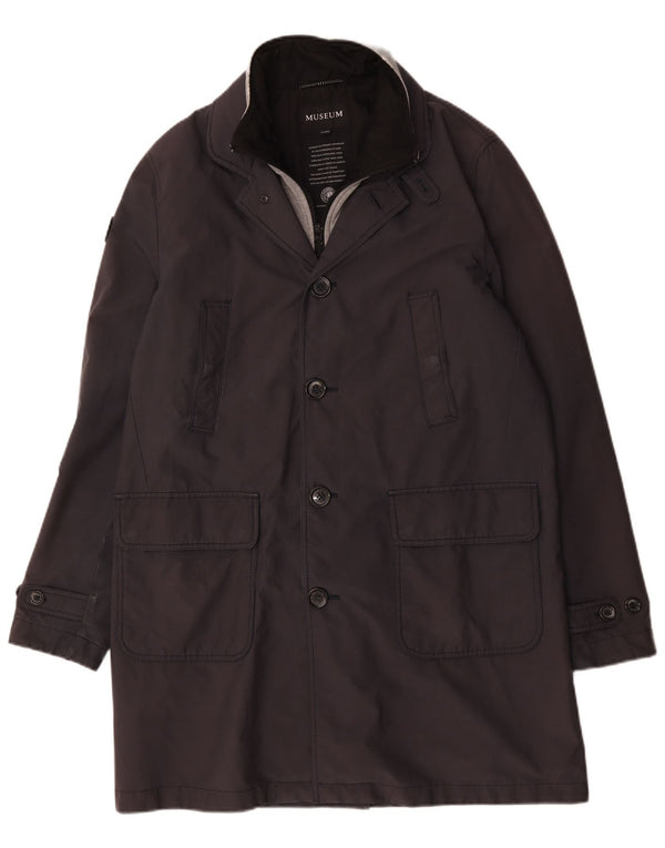 Museum Herren Trenchcoat UK 42 XL Grau Polyester