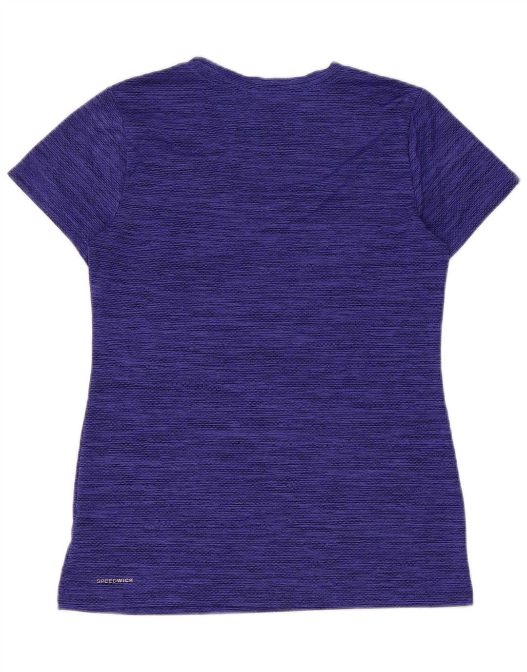 Reebok Damen Speedwick T-Shirt Top UK 10 Small Blau meliert Polyester
