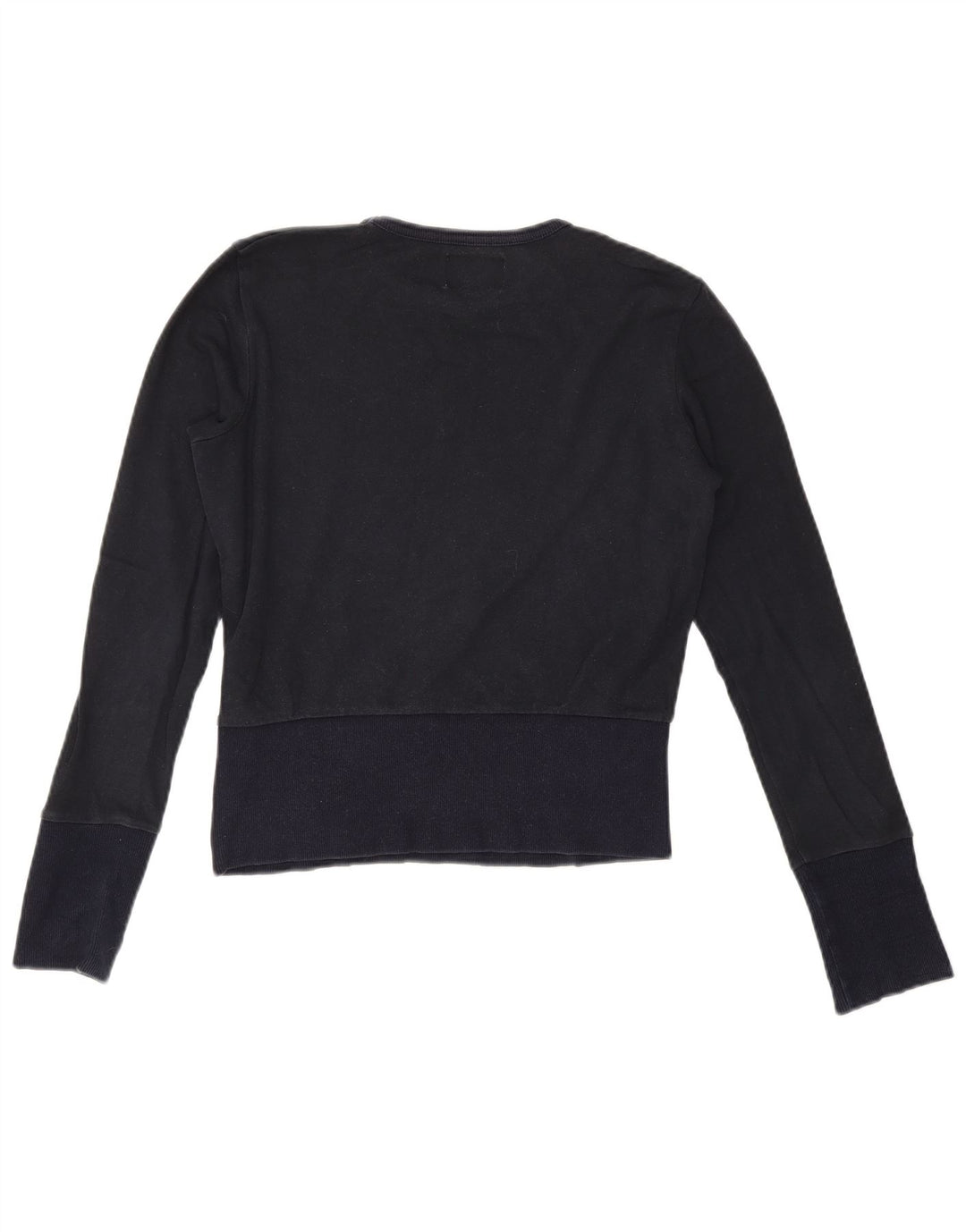 Sergio Tacchini Damen Crop Graphic Top Langarm UK 12 Medium Marineblau