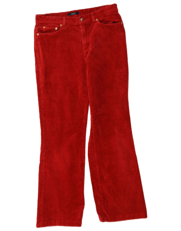 Chaps gerade Cordhose für Damen, US 4, Größe S, W30, L28, rote Baumwolle