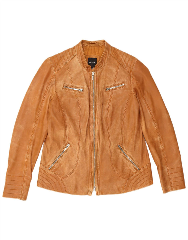Bonita Damen Lederjacke IT 40 Small Braun