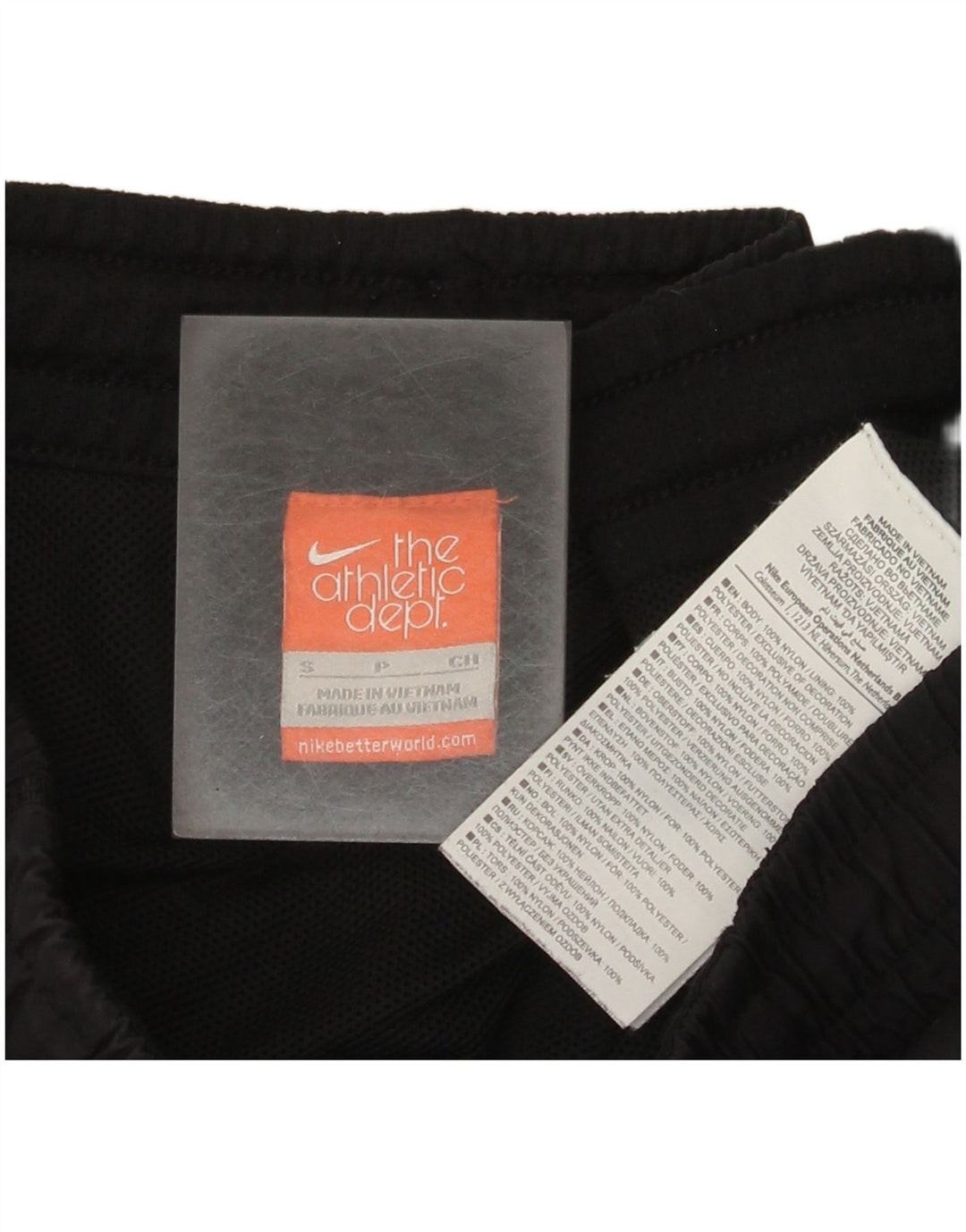 Nike Herren-Sportshorts, klein, aus schwarzem Nylon