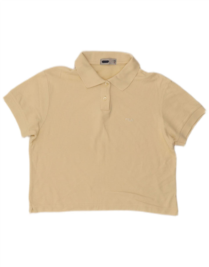 FILA Damen Crop Poloshirt IT 50 XL Gelb