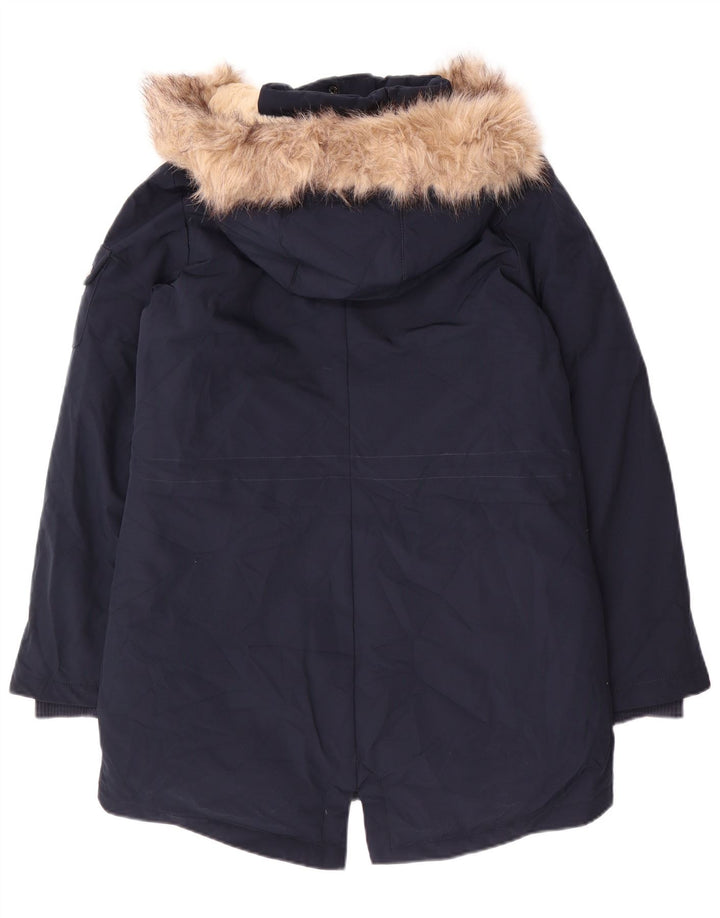 Ralph Lauren Damen-Parka mit Kapuze, UK 10, Größe S, Marineblau, Polyester