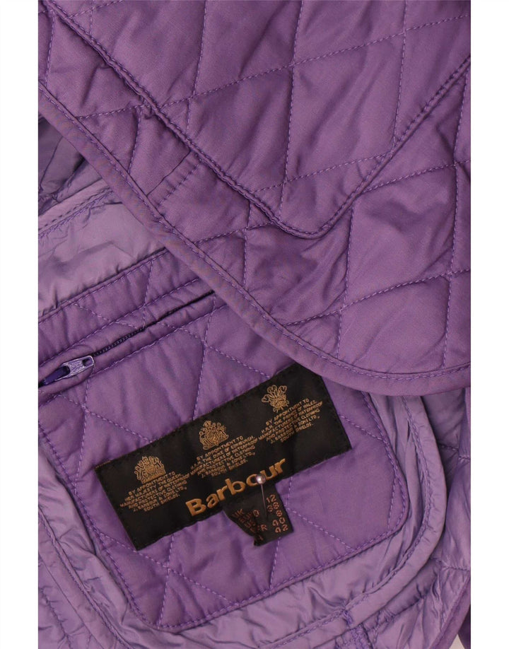 Barbour Damen Steppjacke UK 12 Medium Lila Polyester
