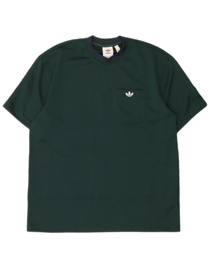 Adidas Herren T-Shirt Top Mittelgrünes Polyester