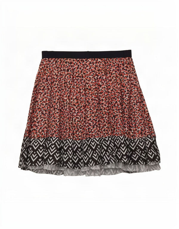 Benetton Damen A-Linien-Rock XS W26 Mehrfarbiger geometrischer Schmetterling