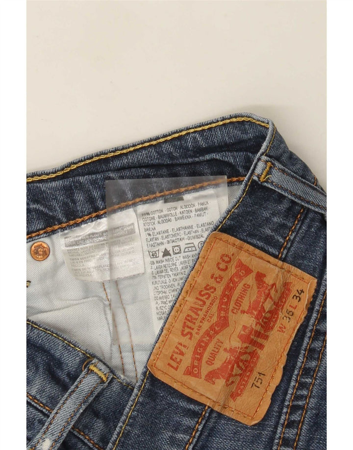 Levi's Herren 751 Straight Jeans W36 L31 Blaue Baumwolle