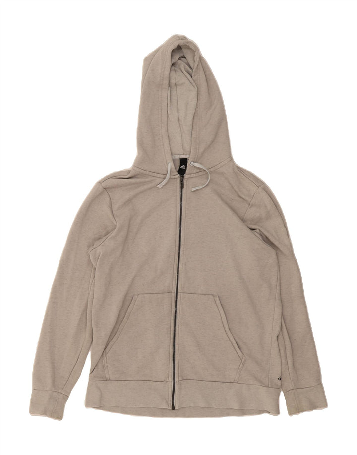 ADIDAS Mens Graphic Zip Hoodie Sweater Large Grey Vintage Adidas and Second-Hand Adidas from Messina Hembry 