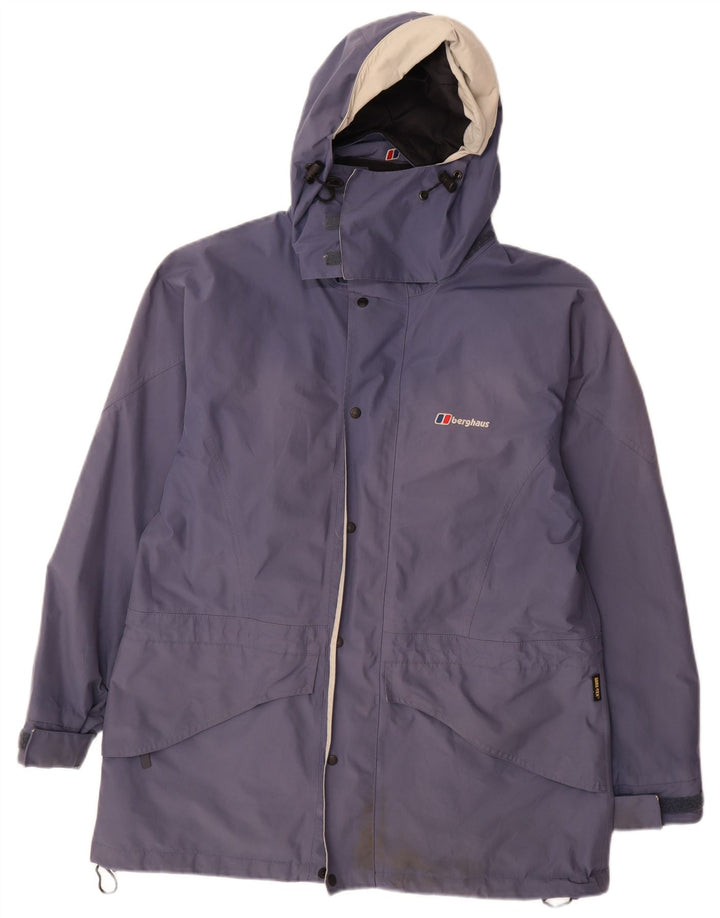 BERGHAUS Jungen-Windbreaker-Mantel mit Kapuze, 15–16 Jahre, marineblaues Nylon
