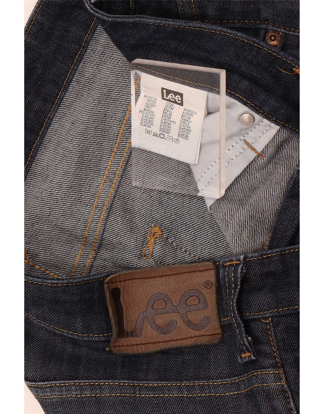 Lee Herren Powell Slim Jeans W34 L34 Marineblau Baumwolle